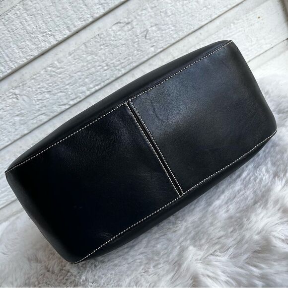 PRADA Black Leather Gold Hobo Baguette Re Edition Galleria Shoulder Bag - Picture 8 of 16